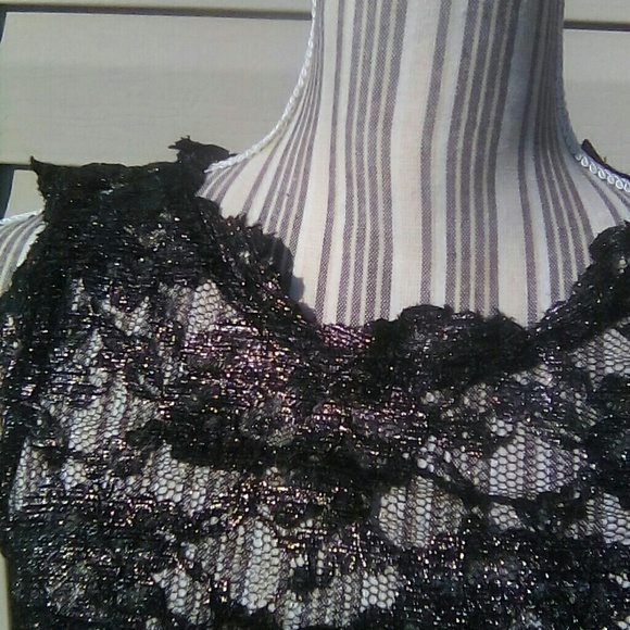 Nicole Miller Black Lace Dress Sz4 EUC - Picture 3 of 8